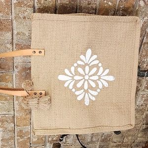 ☀️Ultimate Summer Beach Canvas Tote By La FORTUNA, NWOT